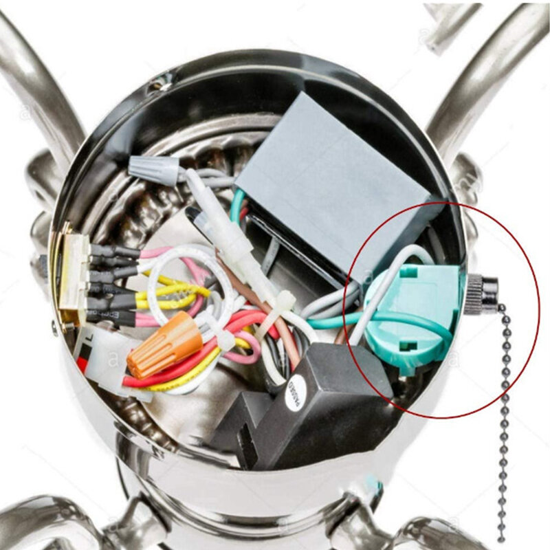 1 szt. Przełącznik wentylatora sufitowy 3 prędkość 4 przewody Zing ZE-268S6 wentylatora z łańcuszkiem przełącznika przełącznik kontroli prędkości wymiany