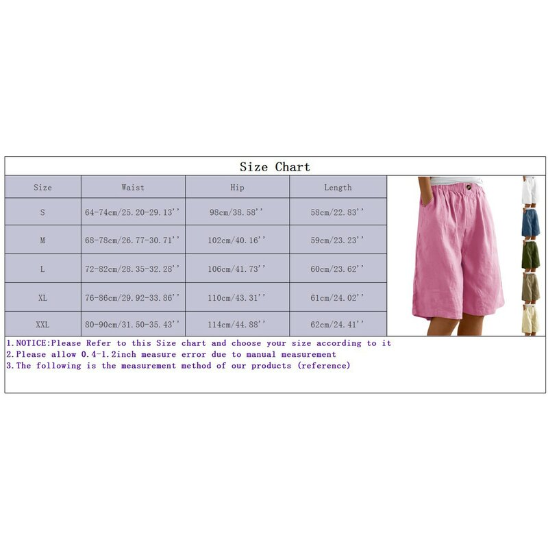 Pantalones cortos de algodón para mujer, pantalón de cintura alta, holgado, versátil, informal, harén, cintura elástica, pierna ancha, Verano