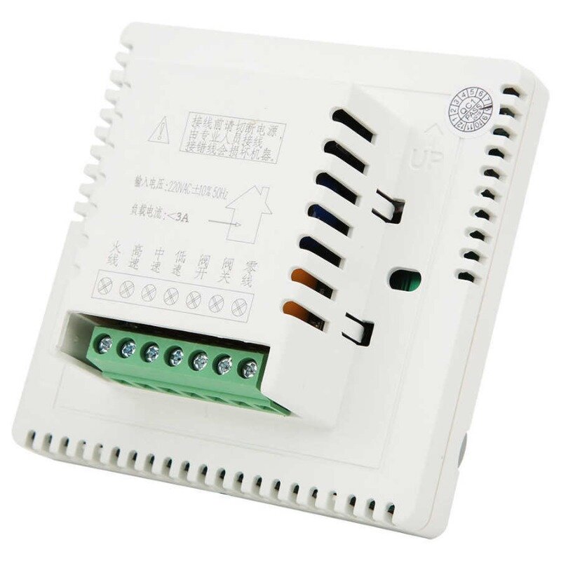 Termostato digital LCD para ar condicionado, controlador de temperatura, proteção do compressor do atraso, unidade da bobina do ventilador