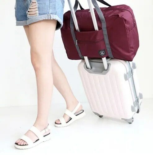 Waterproof Travel Bag Suitcase Single Shoulder Bag Handbag Foldable Luggage Bags Large Capacity Storage Bag Travel Accessories