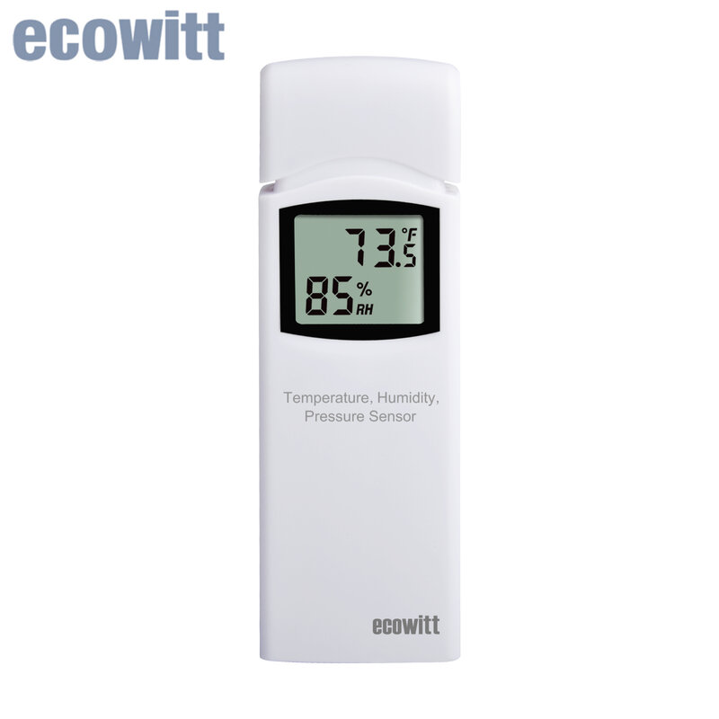 Ecowitt WN32P อุณหภูมิในร่ม, ความชื้นและเซ็นเซอร์บารอมิเตอร์, เครื่องวัดอุณหภูมิเครื่องวัดความดันไฮโกรมิเตอร์สำหรับ HP2550 / HP3500