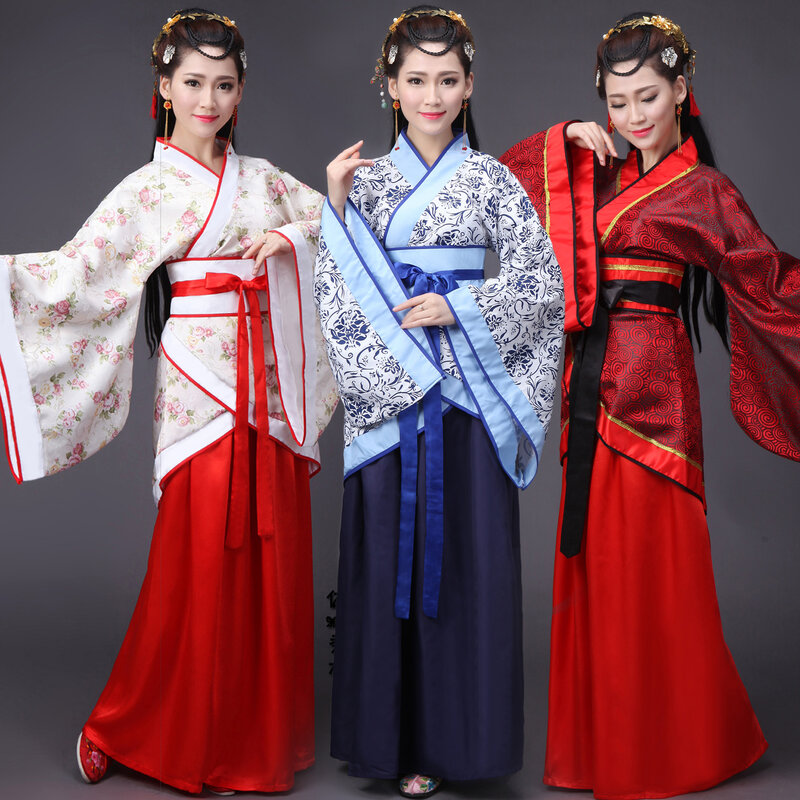 Traje nacional hanfu feminino, antigo cosplay chinês, roupas de senhora, vestido de palco, 2023