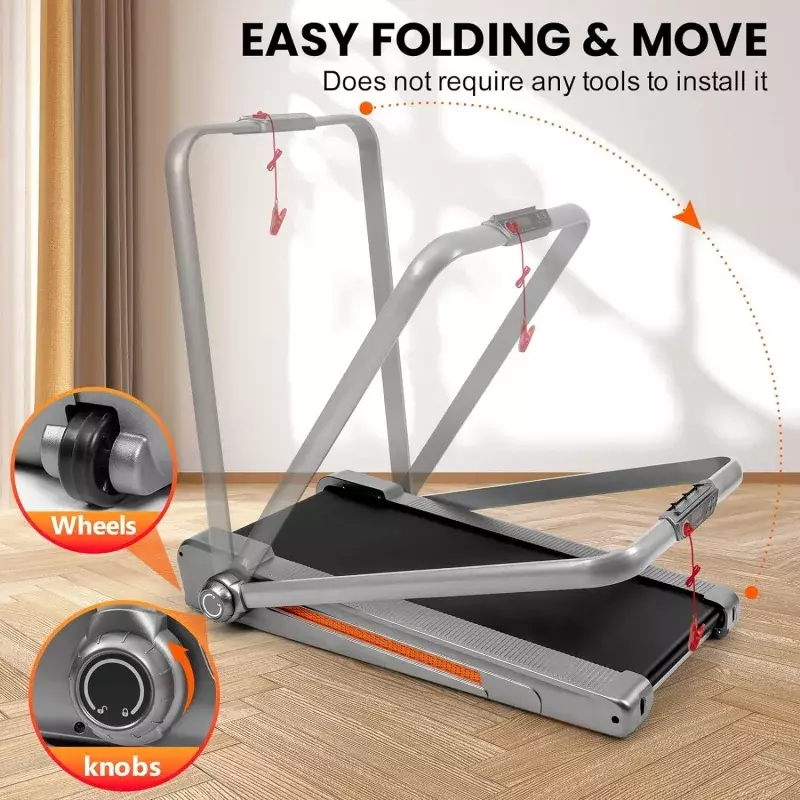 2 in 1 Foldable Treadmill with Incline,Walking Pad Treadmill for Home Office,Under Desk Treadmill 2.5HP, 330 LBS Weight Capacity