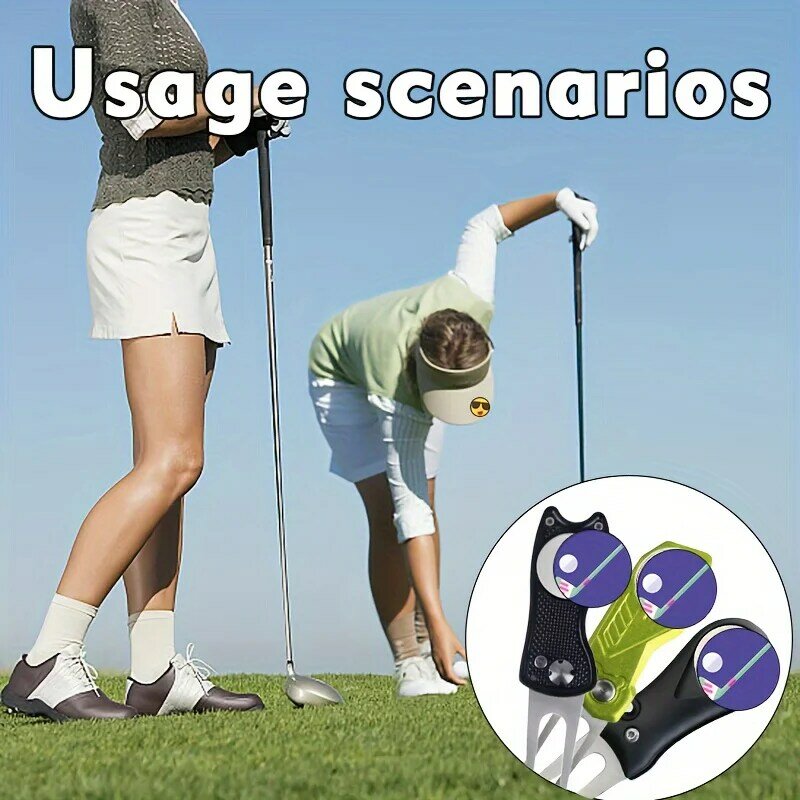 Magnético Golf Hat Clip para Meninas, Marcador de bola, Push Rod Alinhamento, Cap, Alinhamento, Ajudas De Treinamento, Presente, Anime