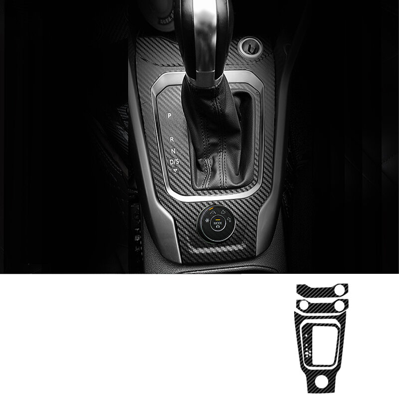 ألياف الكربون ل VOLKSWAGEN VW T-Roc T Roc ملصقات السيارات فيلم الداخلية مركز وحدة التحكم والعتاد لوحة القيادة الهواء مقبض الباب رفع لوحة