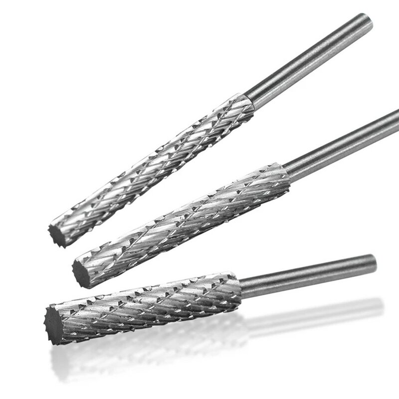 1PC 3mm Rotary Burrs Set High Speed Steel Rotary Burr Tools For Plastic Wood Carving Rotary Engraving Bits File Milling Cutter
