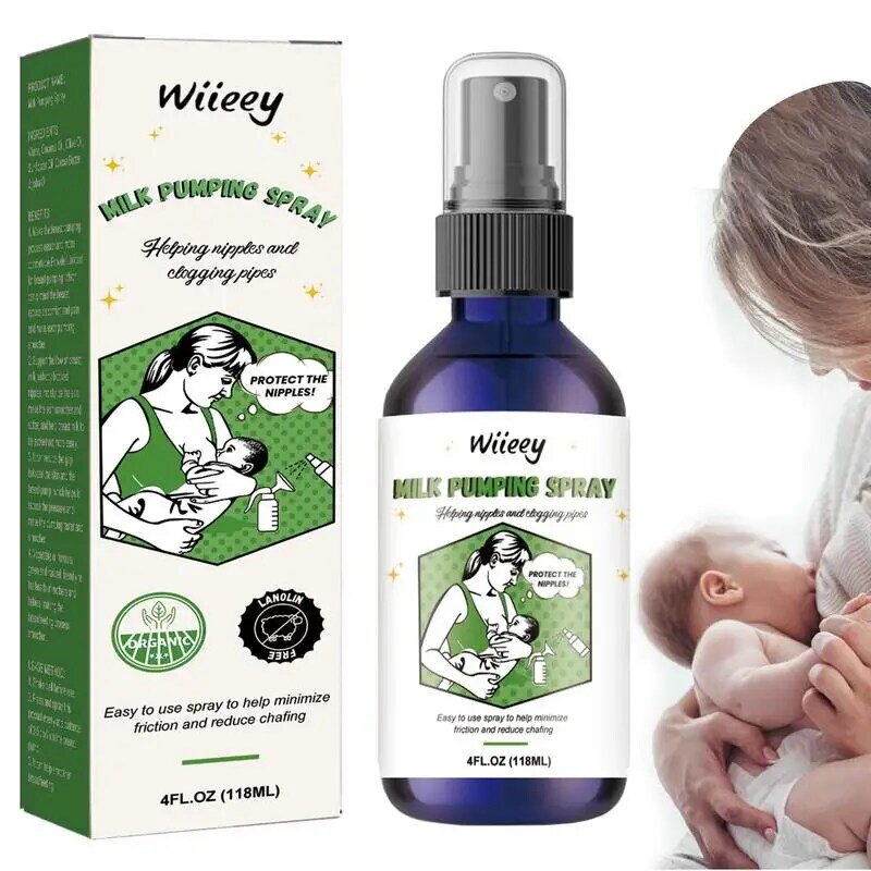 Pumping Spray Breastfeeding 118ml Breast Care Plant Oil Repairing Hydrating Moisturizing Spray Non-Greasy Breast Spray To