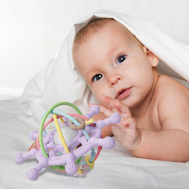 Ząbkowanie kulek sensoryczne zabawka dla dziecka grzechotka gryzak kula bezpieczna do trzymania dla niemowląt i małych dzieci do ząbkowania