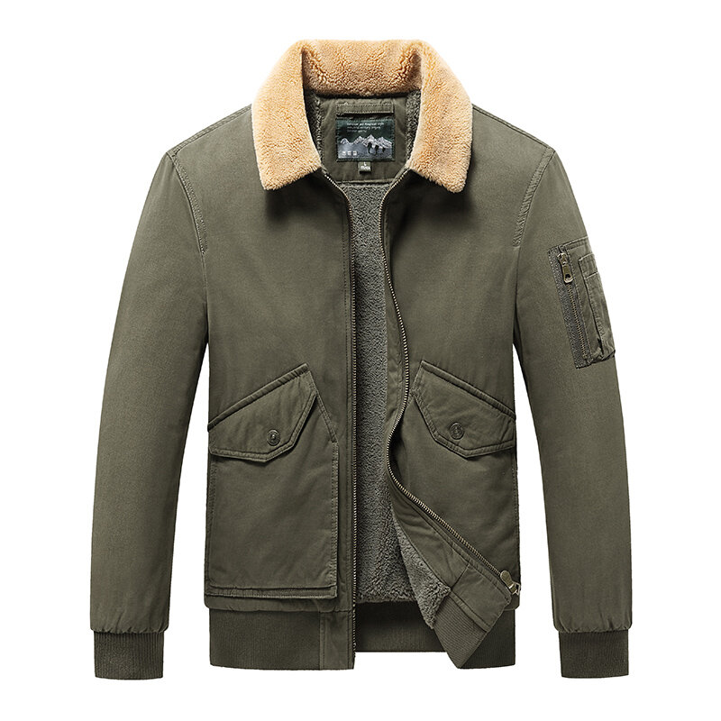 Windproof Fleece Jacket Men Warm Thick Windbreaker Military Coats Winter Parkas Outerwear Overcoat High Quality Clothing