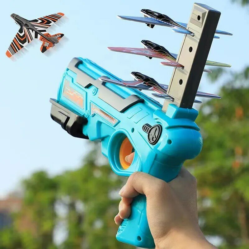 Giocattolo per bambini espulsione aereo gioco di tiro all'aperto genitore-figlio giocattolo sportivo ragazzo regalo tiro aereo Set
