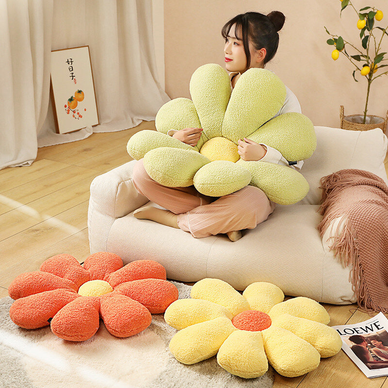 50-80 см, пушистые красочные цветочные фотообои для дивана, мягкая подушка для сиденья стула, мягкая плюшевая игрушка, женский домашний декор
