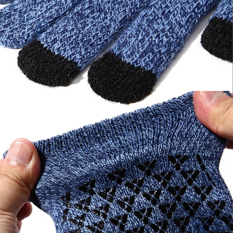 เด็ก Touchscreenes ถุงมือ Soft & Breathable Winter WARM Mittens ถุงมือถักที่เป็นของแข็ง