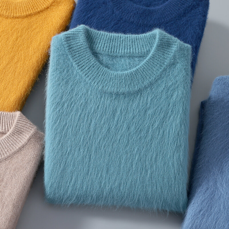 カシミア-メンズセーター,ミドル丈の襟,セーター,ニットセーター,厚手の長袖,冬服,新しいコレクション100%