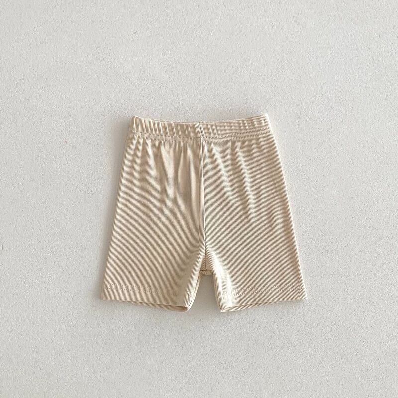 Celana pendek katun bayi baru musim panas 2024 celana elastis anak perempuan celana pengaman bayi laki-laki celana pendek bergaris legging anak-anak
