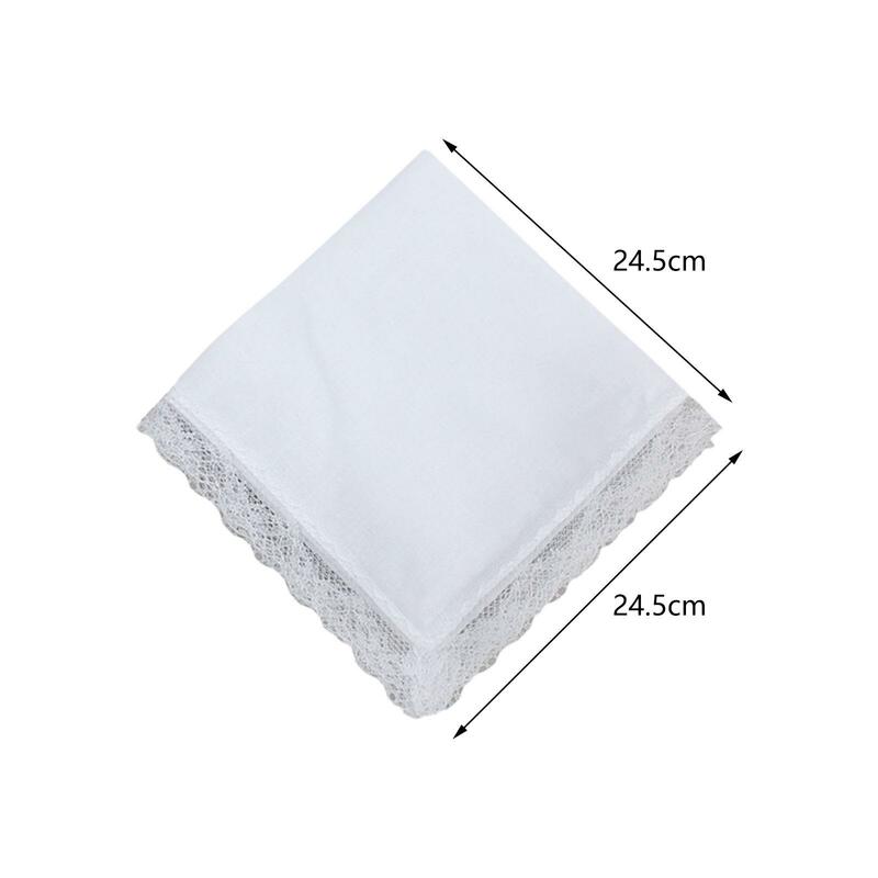 6 Stück reine Baumwolle weiße Taschen tücher DIY Handwerk braucht wasch bare Einst ecktuch Taschen tücher für Kinder Männer Unisex Dame Feier