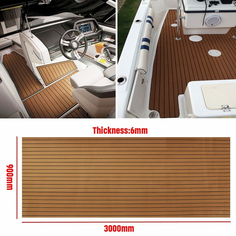 3000x900x6mm Boat Flooring Self Adhesive EVA Boat Yacht Marine Flooring Faux Teak Decking Sheet Pad Foam Floor Mat