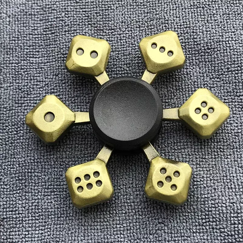 Fidget Finger Spinner Antique Brass Color Alloy Metal Hand Spinner Stress Relief Decompression Toy For Kids Adults Funny Gifts