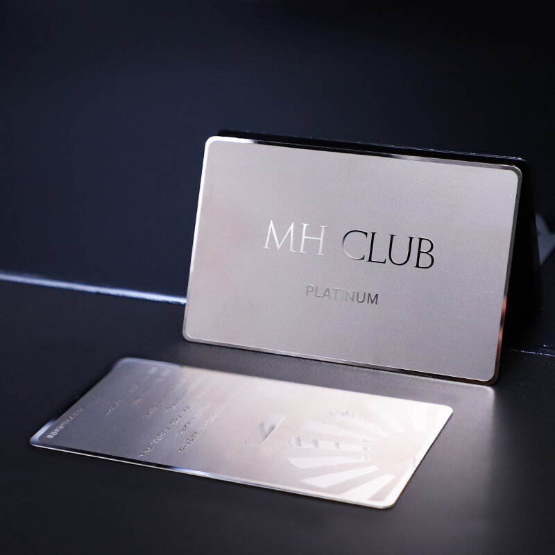 custom,High End Cheap Engraved Stainless Steel Laser Cut Metal Business Card Blank card
