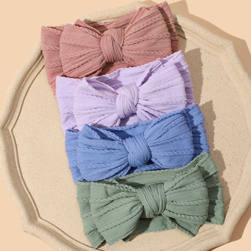 Baby Haars chleifen Sommer Stirnband für Mädchen einfarbig elastische Baby Haar bänder Mode Neugeborene Kinder Kinder Accessoires Kopf bedeckung