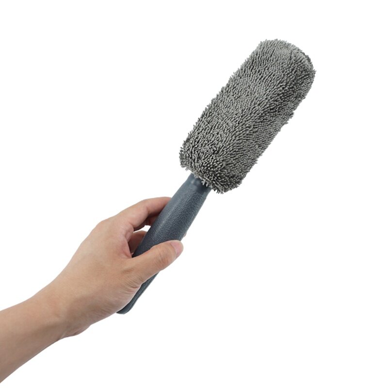 1PC Car Wash Portable Microfiber Wheel Tire Rim Brush    Cleaning for  with Plastic Handle Auto ing Cleaner Tools