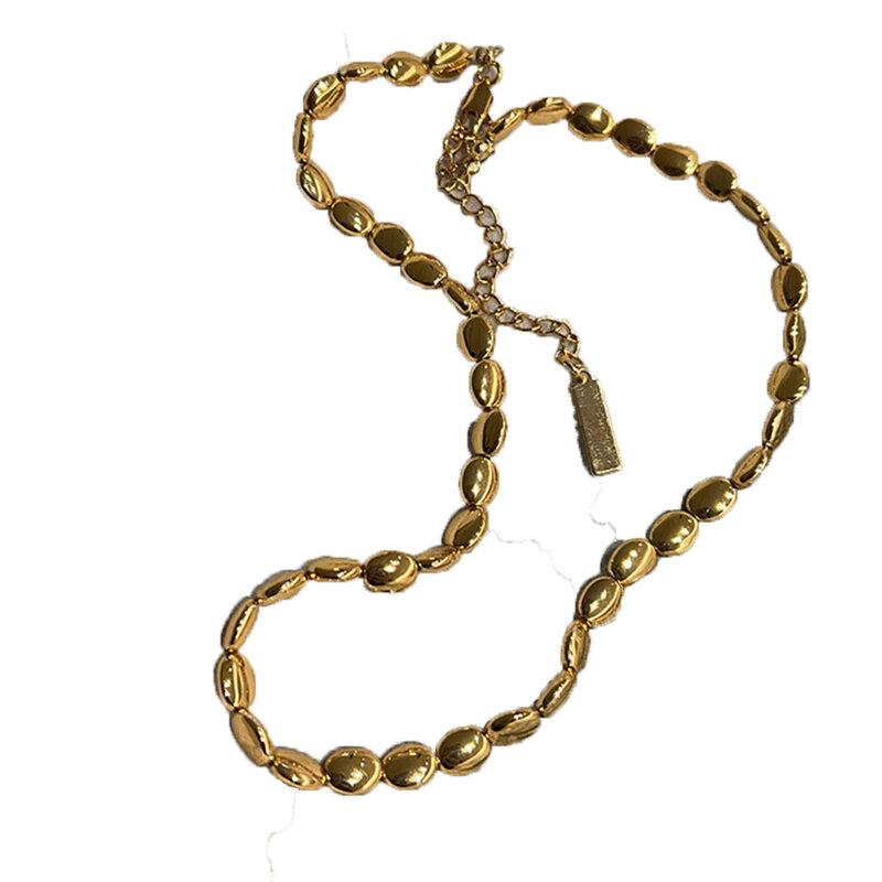 Kalung emas asli 18K logam paduan temperamen Senior Fashion untuk wanita anak perempuan hadiah pesta aksesoris perhiasan
