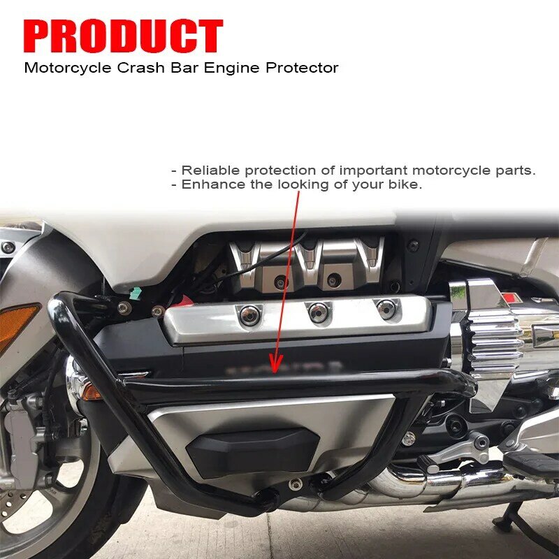 Guarda Motor Crash Bar para Honda, Bumper Protector, Acessórios para Motocicletas, Gold Wing 1800, F6C, 2018, 2019, 2020