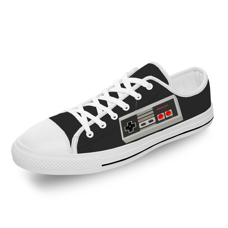 Nintendo Nes Controller ต่ำรองเท้าผ้าใบผู้ชายผู้หญิงวัยรุ่นรองเท้าสบายๆรองเท้าผ้าใบรองเท้าวิ่ง3D พิมพ์รองเท้า