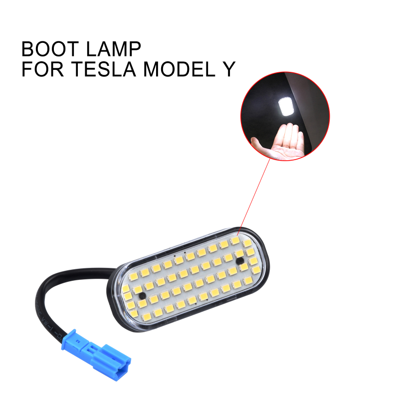 테슬라 모델 Y 트렁크 조명, 48 LED 인테리어 수하물 오리지널 커넥터, 테일 부트 조명 램프, 교체 액세서리 2023