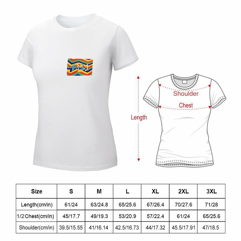 T-shirt a tema apertura ampia città magliette carine magliette grafiche per donna