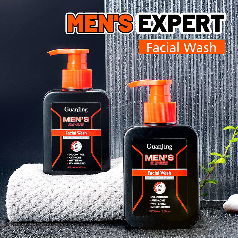 Męski płyn do demakijażu głębokie oczyszczanie środek czyszczący do kontroli oleju, wybielanie przeciwtrądzikowe, nawilżający skórę, produkt do pielęgnacji twarzy dla mężczyzn