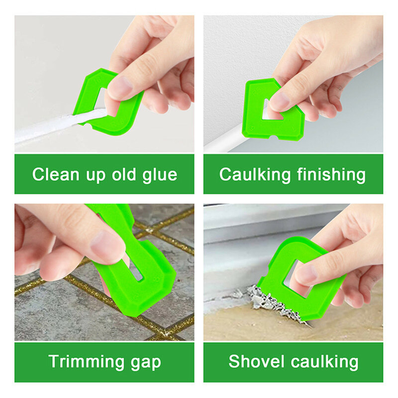 3pcs Caulk Remover Tool Wallpaper Remover Sealant Finishing Tools Wallpaper Grout Remover Squeegees Spatula For Kitchen Door And