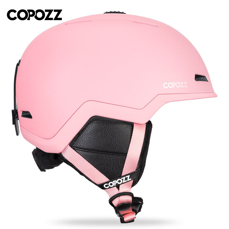 COPOZZ-casco de esquí para hombre y mujer, medio cubierto, antiimpacto, para Snowboard, para adultos y niños