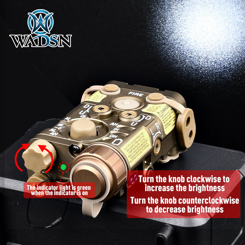 WADSN Airsoft ยุทธวิธี L3-NGAL โลหะสีแดง/สีเขียว/สีฟ้า IR เลเซอร์ไฟฉาย LED Strobe 150lm เล็ง AN/PEQ15ไฟ