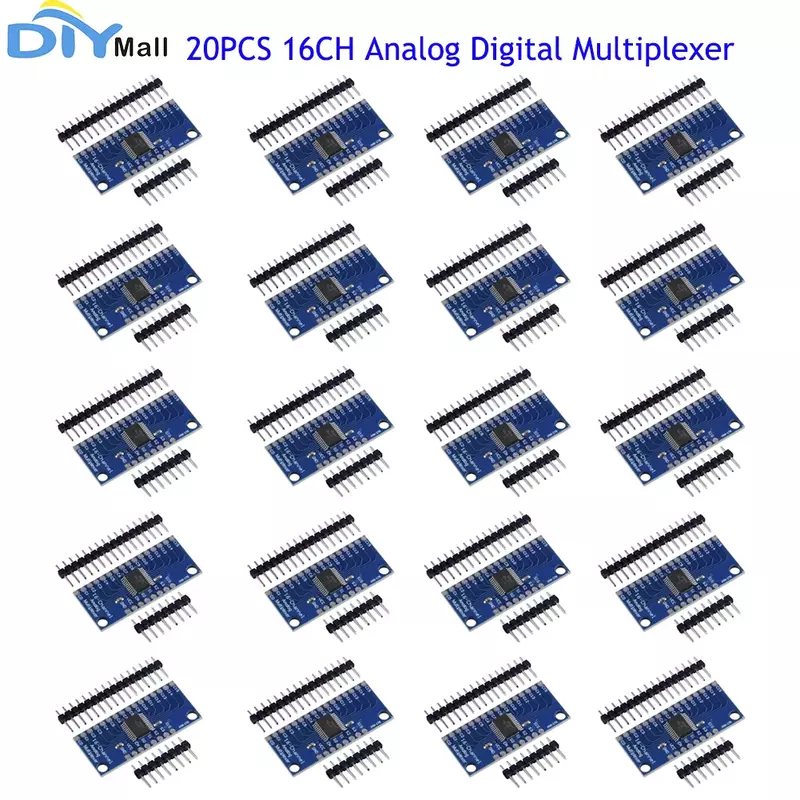 Multiplexeur numérique analogique 16 canaux, 20 pièces, Module de carte de dérivation CD74HC4067 CMOS Module précis pour Arduino
