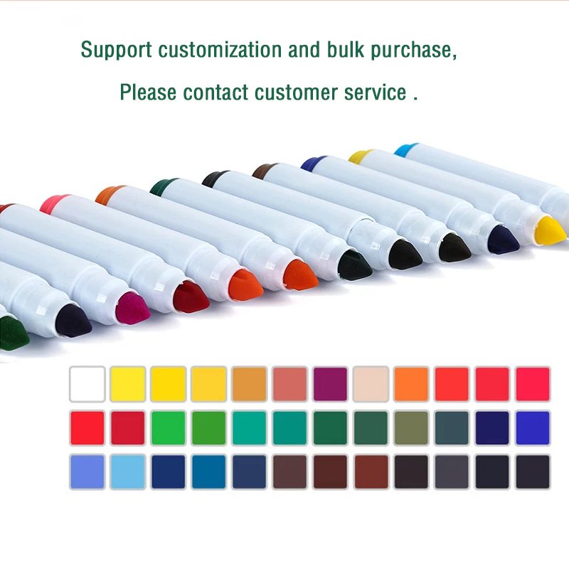 Rotuladores de colores de acuarela para niños, lápices de colores de agua lavables, pincel cónico, suave, Pastel
