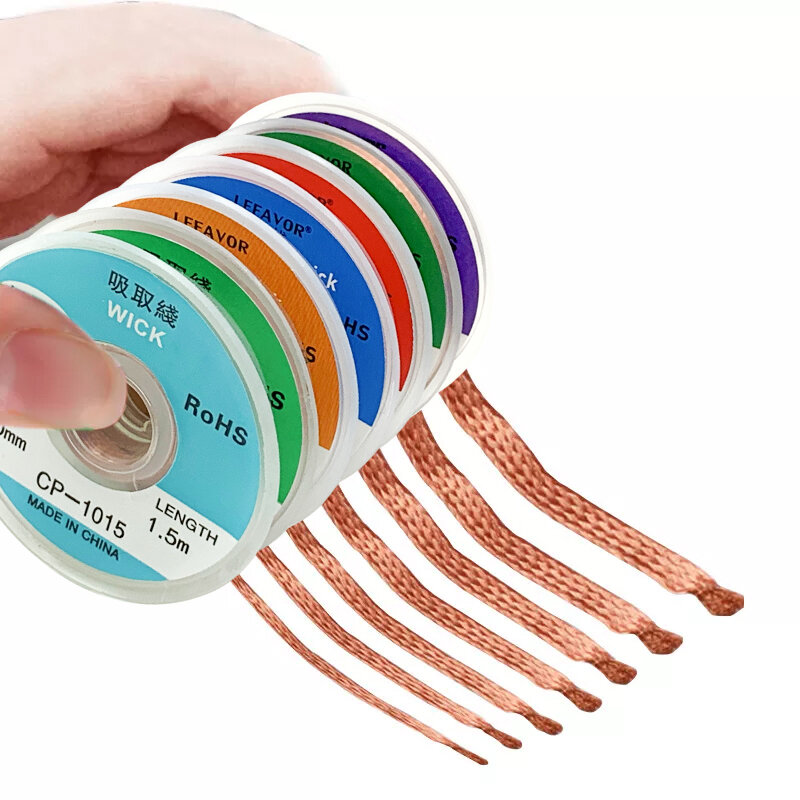 1mm-2,5 mm-4mm 1,5 M 3M Ablötgeflecht Solder Remover Docht Draht Schweißen Zinn Sucker Kabel Blei kabel Flux Reparatur Werkzeug EINE