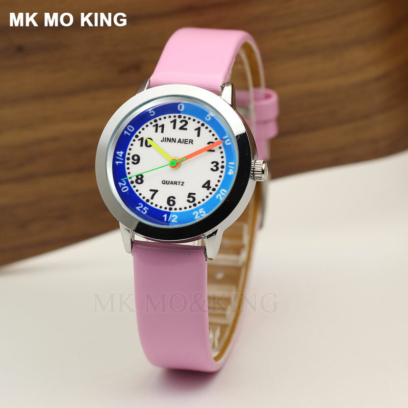 Nowa luksusowa marka cyfra arabska Dial śliczne Synoked dzieci chłopcy dziewczęta dzieci zegarek kwarcowy zegar prezenty bransoletka Relogios