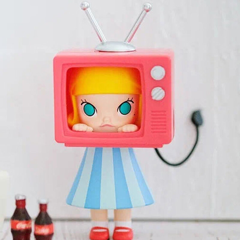 POP MART 원데이 몰리 시리즈 애니메이션 피규어 인형 블라인드 박스 장난감, 카와이 모델 서프라이즈 가방 장식, 소녀 생일 선물