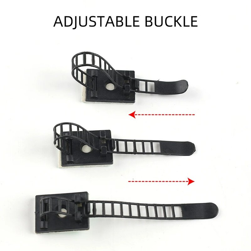 10pcs Cable Manager Clip Self-adhesive Non-marking Wire Fixer Wire Card Organizer Wiring Buckle Organizer for Car Desktop Winder