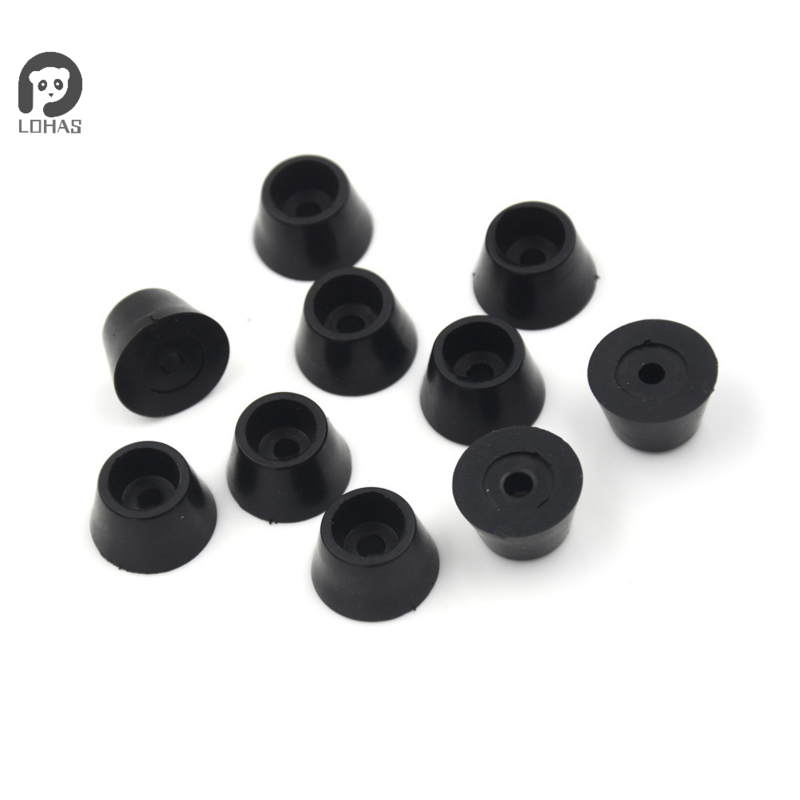 10 Stück schwarzer Gummi runder Schrank Instrumenten koffer Füße Fuß runde Stoßstangen polster