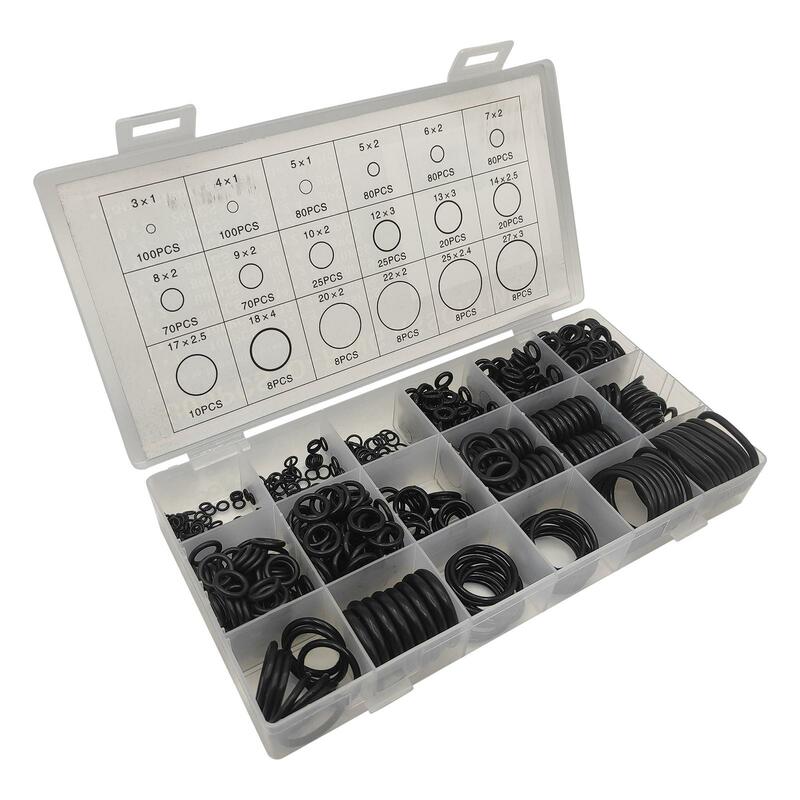 Rubber O Ring Sortimento Kit, Oficina Mecânica, 18 tamanhos, 800 peças