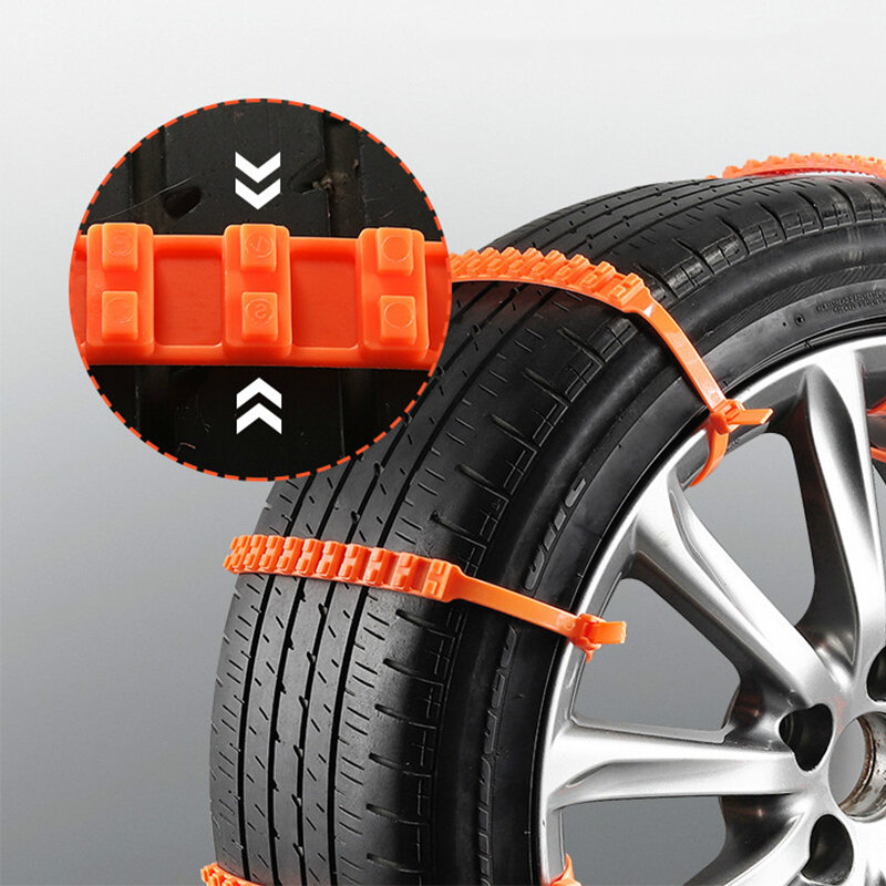 Chaînes antidérapantes pour pneus de voiture, roue de neige, accessoires de roues, à Double rainure, d'urgence, 20 pièces