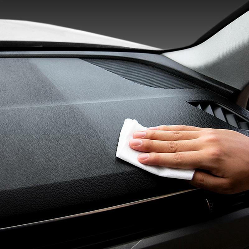 Toalhetes de limpeza do couro interior do carro, assento multifuncional do painel do carro, não tecido