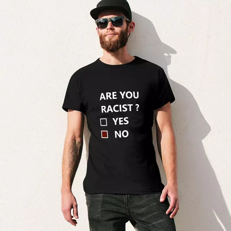 ARE YOU RACIST T-Shirt sweat Blouse plus size tops Men's clothing