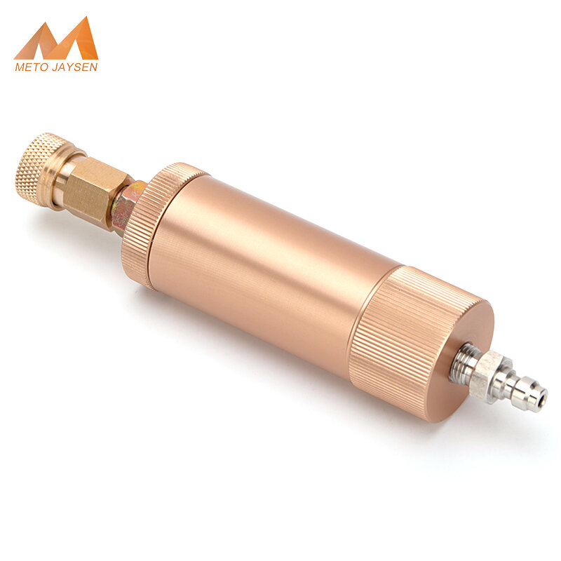 Filtr pompa wysokociśnieniowa M10x1 gwint 40Mpa 6000Psi złoty filtr wody Separator oleju powietrza 8MM szybkie złącze