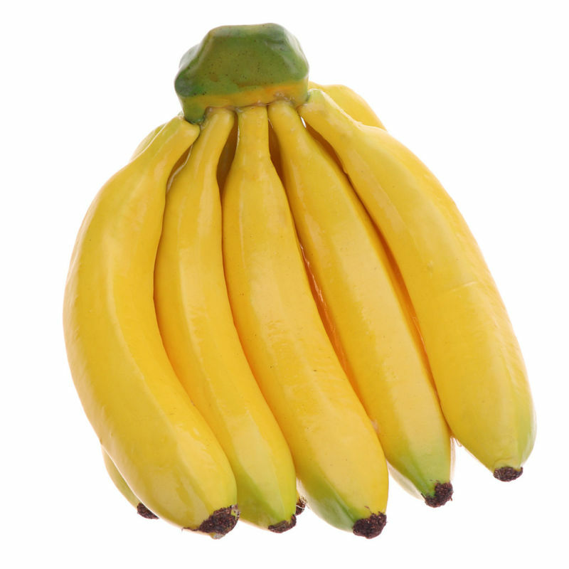 Banana artificial decorativa para crianças, Auxiliares de ensino cognitivo, Banana, Display de frutas, 1 pc