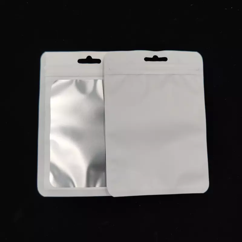 50Pcs Kleurrijke Plastic Zakken Self Sealing Herbruikbare Kleine Kleine Ziplock Ring Ketting Hangen Zakken Voor Sieraden Verpakking Gift Pouch