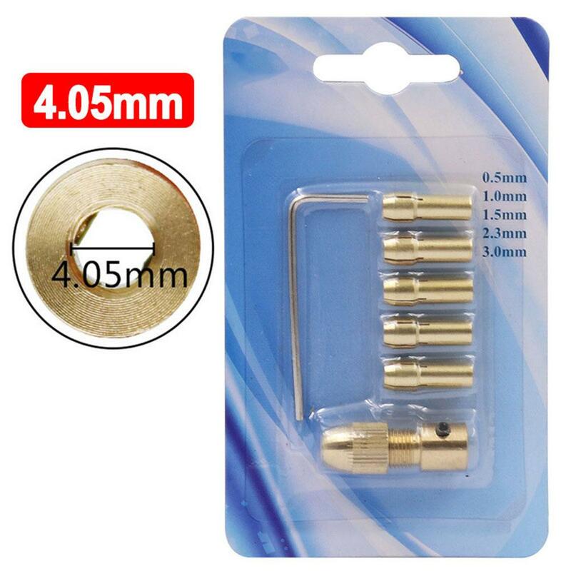 Chucks Adapter Mini Drill 2.35/3.17/4.05/5.05mm Brass Collet Drill Collet Gold Color For Use With Hand Drills For Motor Shaft