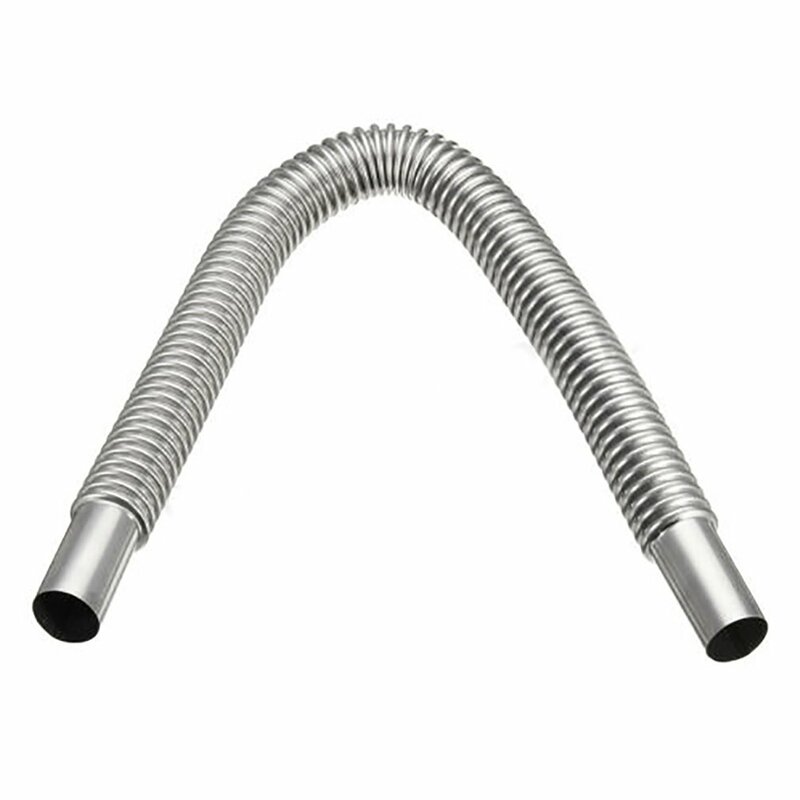 60Cm Car Stainless Steel Material Exhaust Pipe Corrugated Round Pipe Air Parking Silencer Durable Car Heaters Accessories