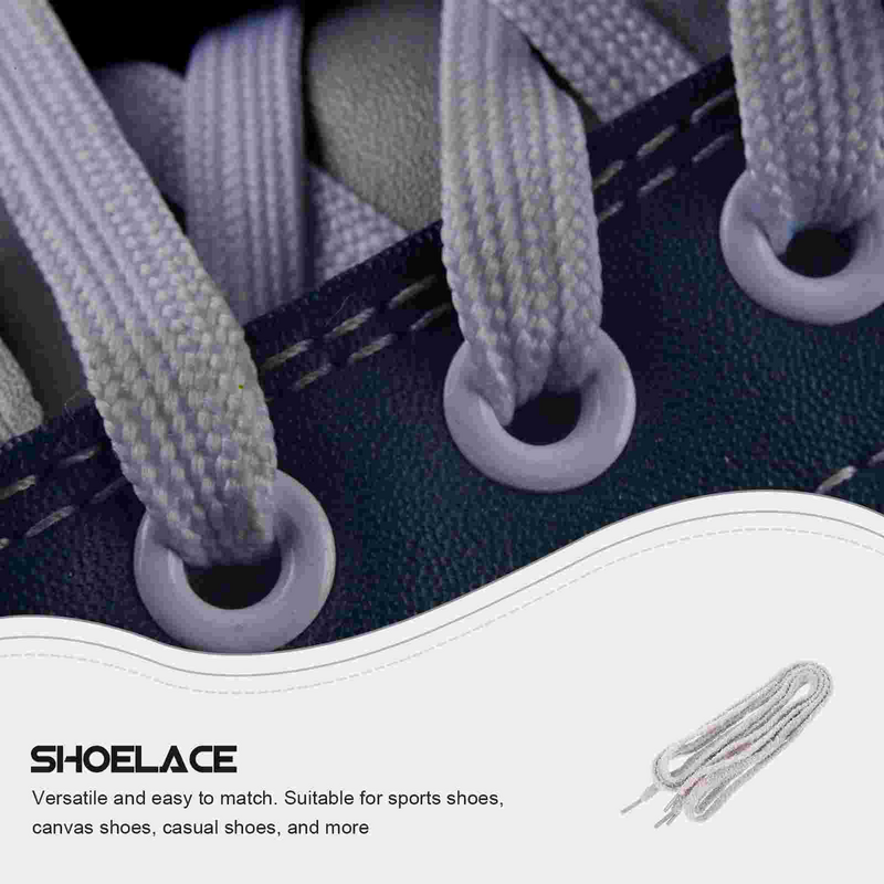 Color White Shoelaces Replacement White Shoelaces Canvas Shoes Sports Outdoor Casual Accessory Plush High Density Wide
